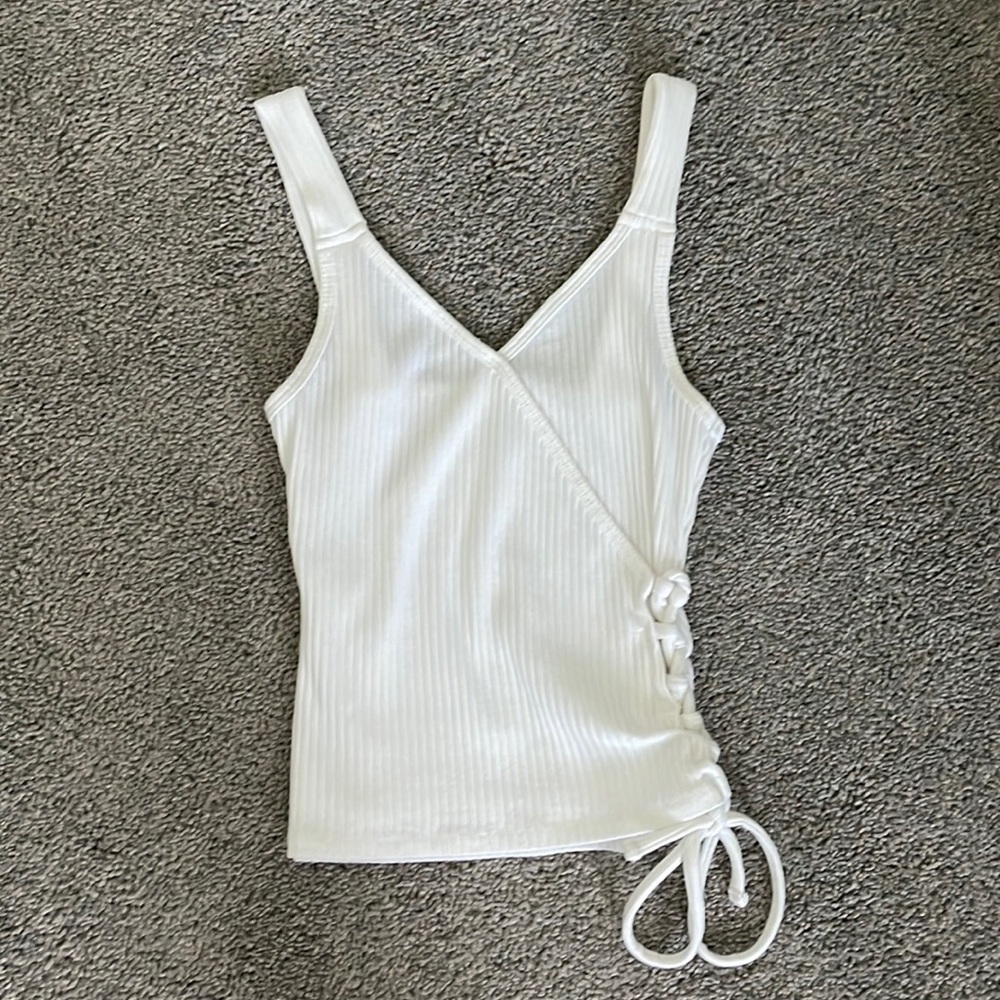 Hollister white tank top